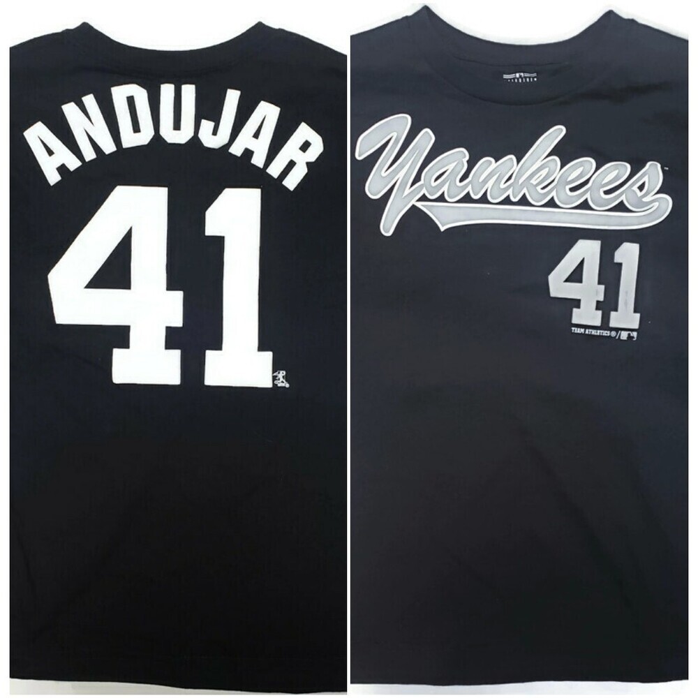 MLB New York Yankees Youth Boys Size S (6/7) Short Sleeve T Shirt Andujar #41